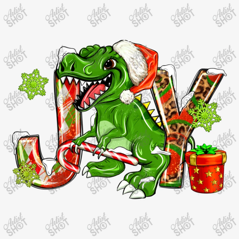 Joy Christmas T-Rex Throw Pillow 5 Joy Christmas T-Rex Throw Pillow - Image 3