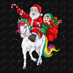 Christmas Santa Elf Riding Unicorn Xmas Magical Ra Tote Bags -Home Decor Store d.2526174242.25065794.s3.1 111111 Wml6 800x800 1