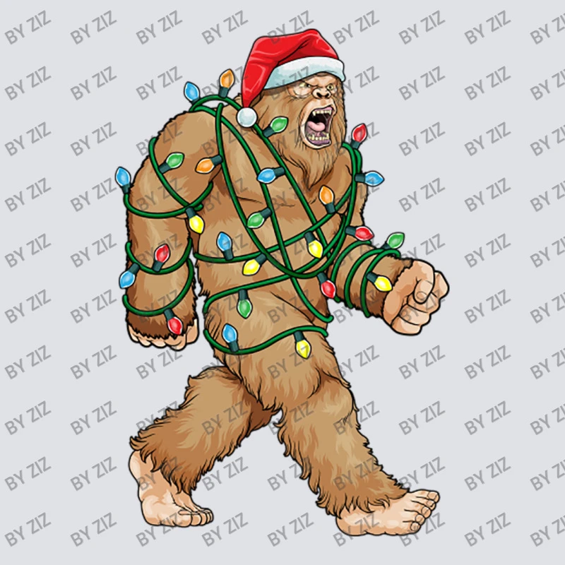 Bigfoot Santa Christmas Tree Lights Xmas Sasquatch Bucket Hat 4 Bigfoot Santa Christmas Tree Lights Xmas Sasquatch Bucket Hat - Image 2