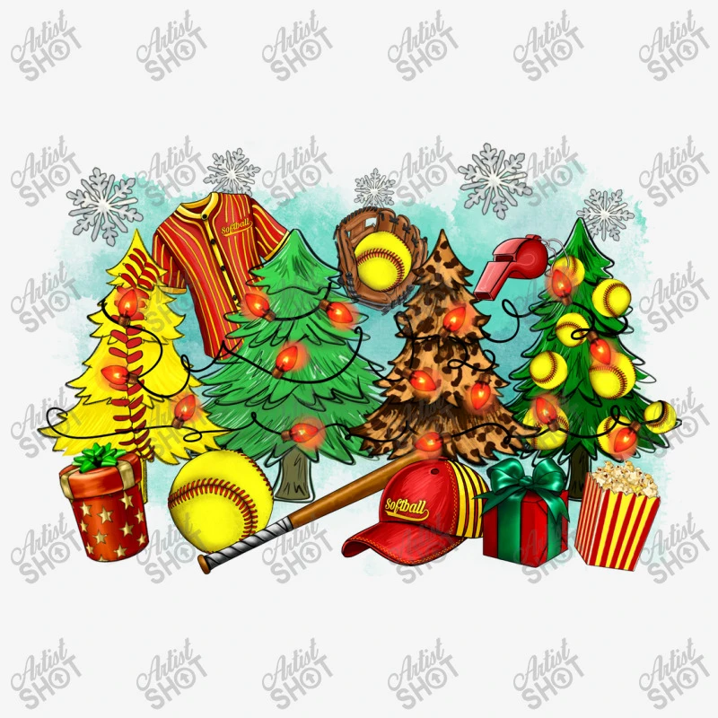Christmas Trees With Softball Travel Mug 5 Christmas Trees With Softball Travel Mug - Image 3
