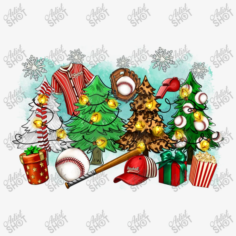 Christmas Trees With Baseball Travel Mug 5 Christmas Trees With Baseball Travel Mug - Image 3