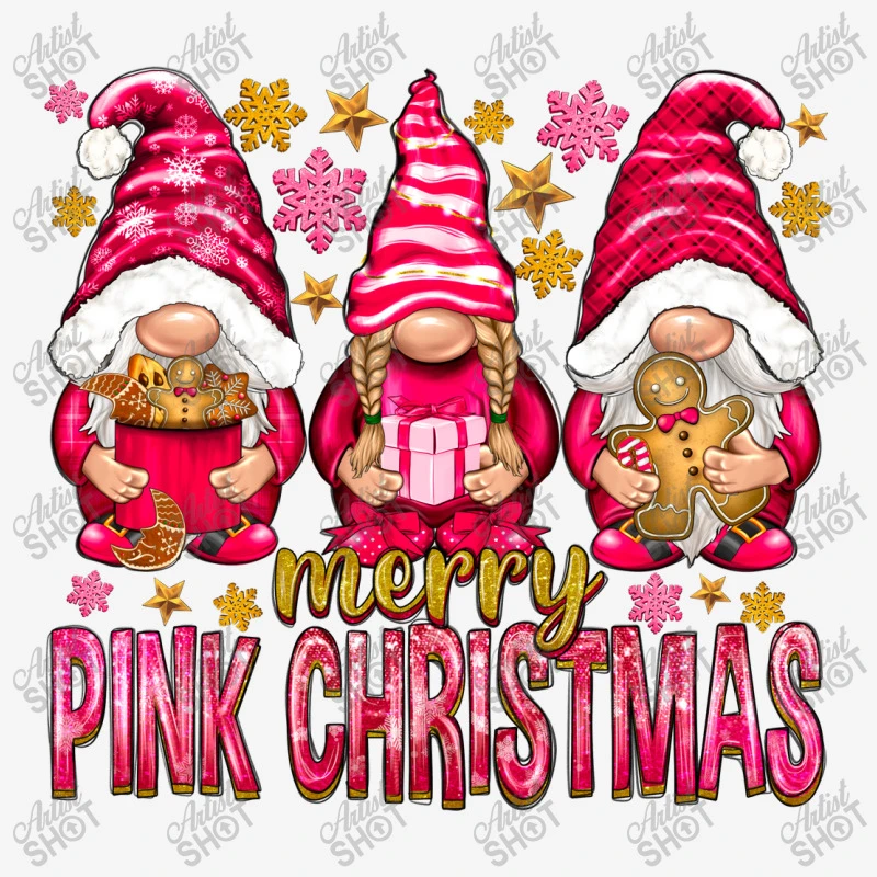Merry Pink Christmas Gnomes License Plate 4 Merry Pink Christmas Gnomes License Plate - Image 2