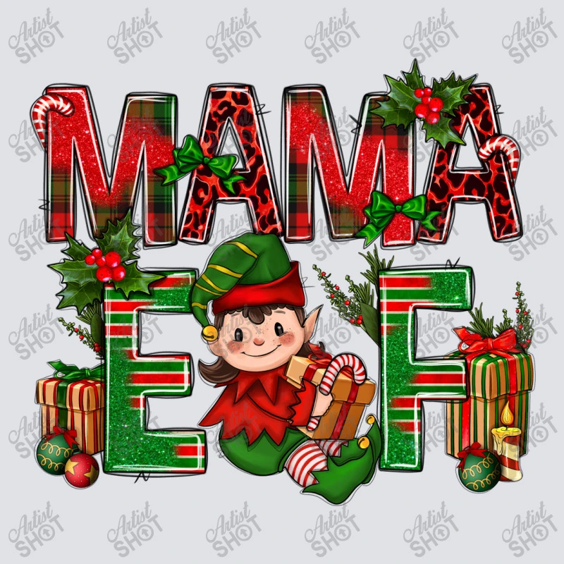 Mama Elf With Gift Christmas Bucket Hat 4 Mama Elf With Gift Christmas Bucket Hat - Image 2