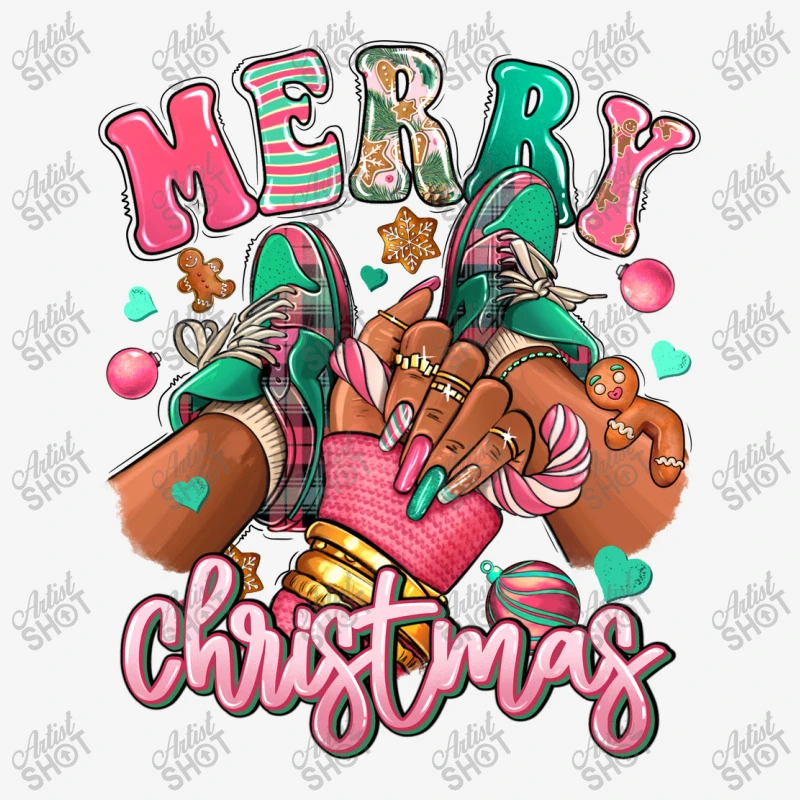 Pink Merry Christmas Black Girl Sneakers Travel Mug 5 Pink Merry Christmas Black Girl Sneakers Travel Mug - Image 3