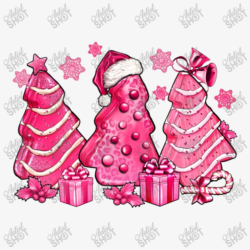 Pink Christmas Tree Cakes Adjustable Strap Totes 5 Pink Christmas Tree Cakes Adjustable Strap Totes - Image 3