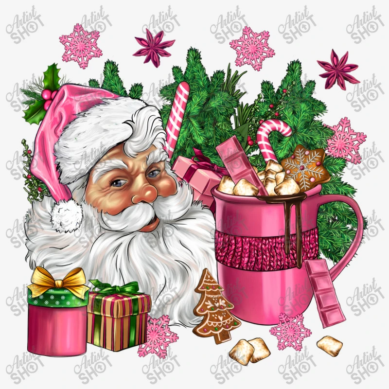Pink Christmas Hot Chocolate Coffee Cup With Santa Weekender Totes 5 Pink Christmas Hot Chocolate Coffee Cup With Santa Weekender Totes - Image 3
