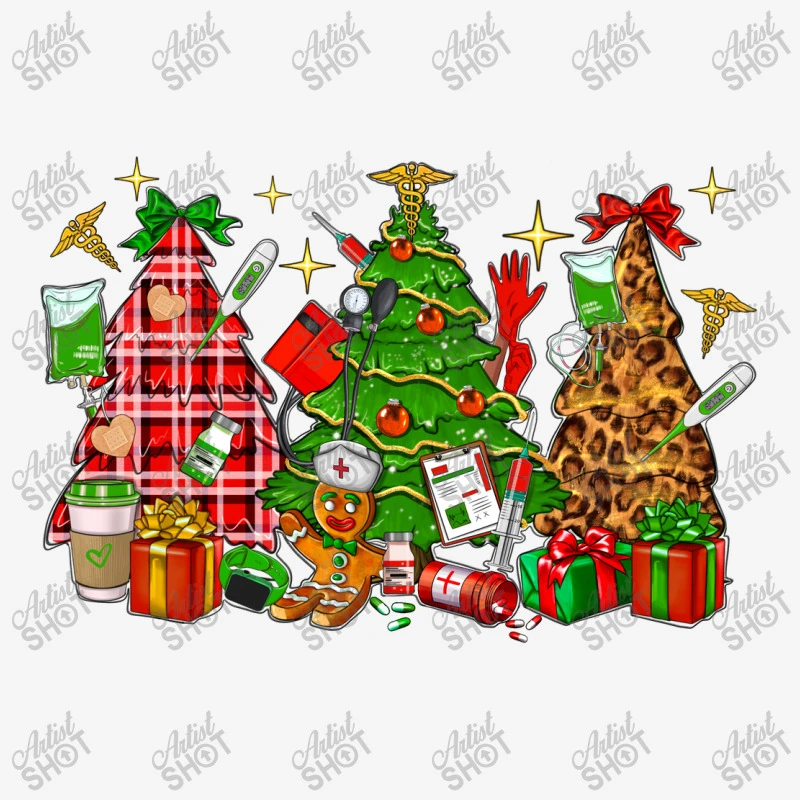 Nurse Christmas Trees Tote Bags 5 Nurse Christmas Trees Tote Bags - Image 3