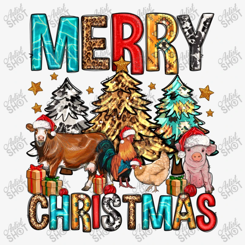 Merry Christmas Trees Farm Animals Travel Mug 5 Merry Christmas Trees Farm Animals Travel Mug - Image 3