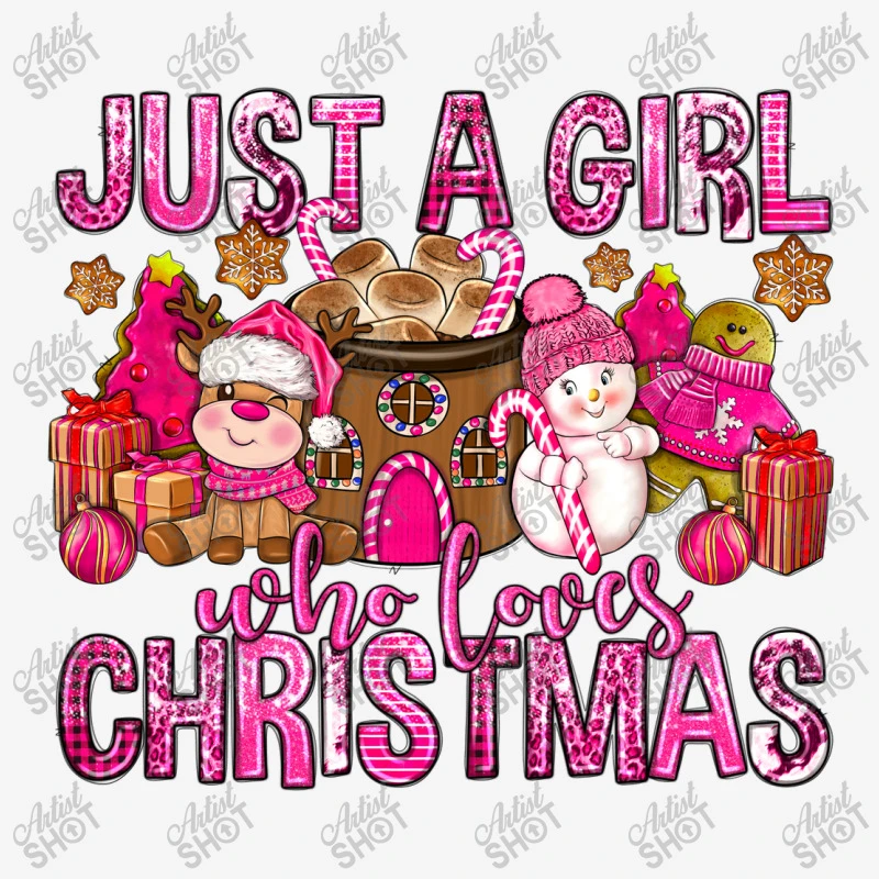 Just A Girl Who Loves Pink Christmas Travel Mug 5 Just A Girl Who Loves Pink Christmas Travel Mug - Image 3