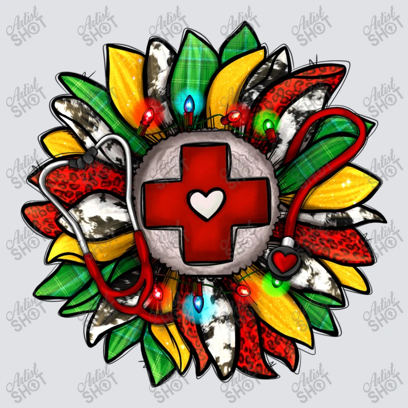 Christmas Nurse Sunflower Bucket Hat 4 Christmas Nurse Sunflower Bucket Hat - Image 2