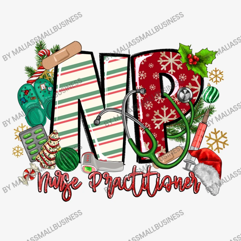 NP Nurse Practitioner Christmas Tote Bags 5 NP Nurse Practitioner Christmas Tote Bags - Image 3