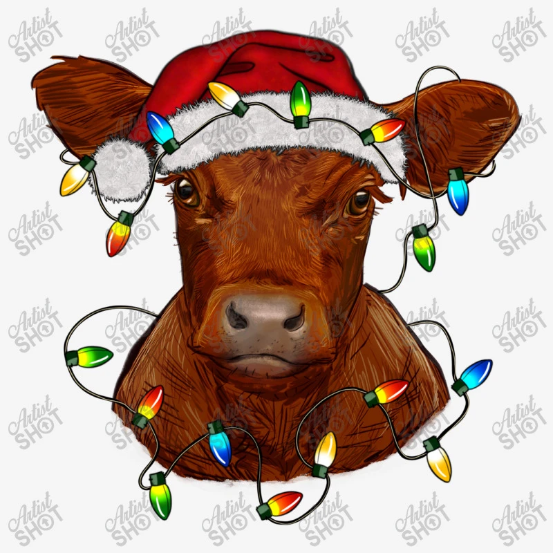 Christmas Baby Red Angus Calf With Lights Tote Bags 5 Christmas Baby Red Angus Calf With Lights Tote Bags - Image 3