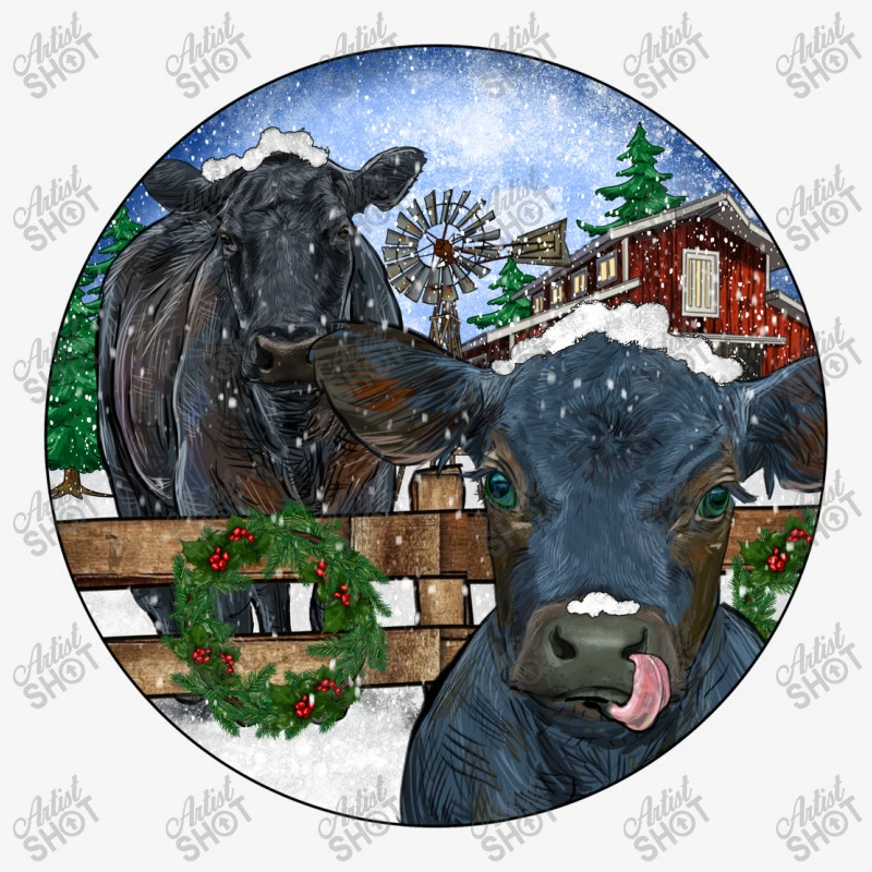 Black Angus Cattle And Calf Christmas License Plate 4 Black Angus Cattle And Calf Christmas License Plate - Image 2