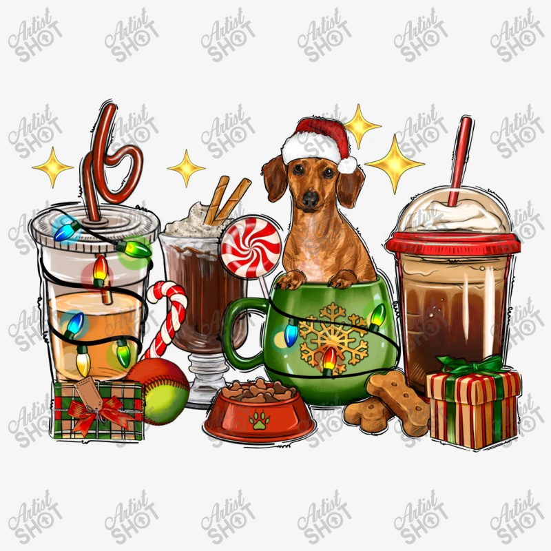 Christmas Coffee Cups With Dachshund Weekender Totes 5 Christmas Coffee Cups With Dachshund Weekender Totes - Image 3