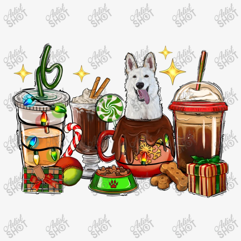 Christmas Coffee Cups With White Shepherd Tote Bags 5 Christmas Coffee Cups With White Shepherd Tote Bags - Image 3