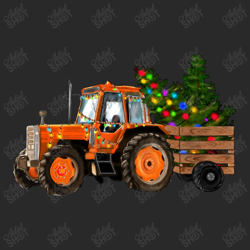 Christmas Orange Farm Tractor Printed Hat 6 Christmas Orange Farm Tractor Printed Hat - Image 4
