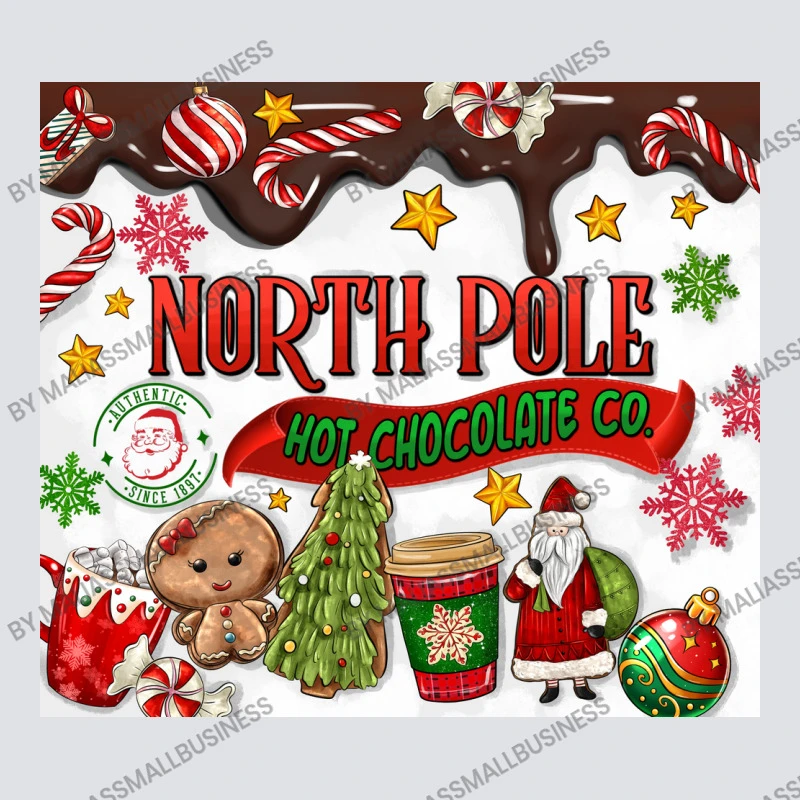 North Pole Hot Chocolate Christmas Bucket Hat 4 North Pole Hot Chocolate Christmas Bucket Hat - Image 2