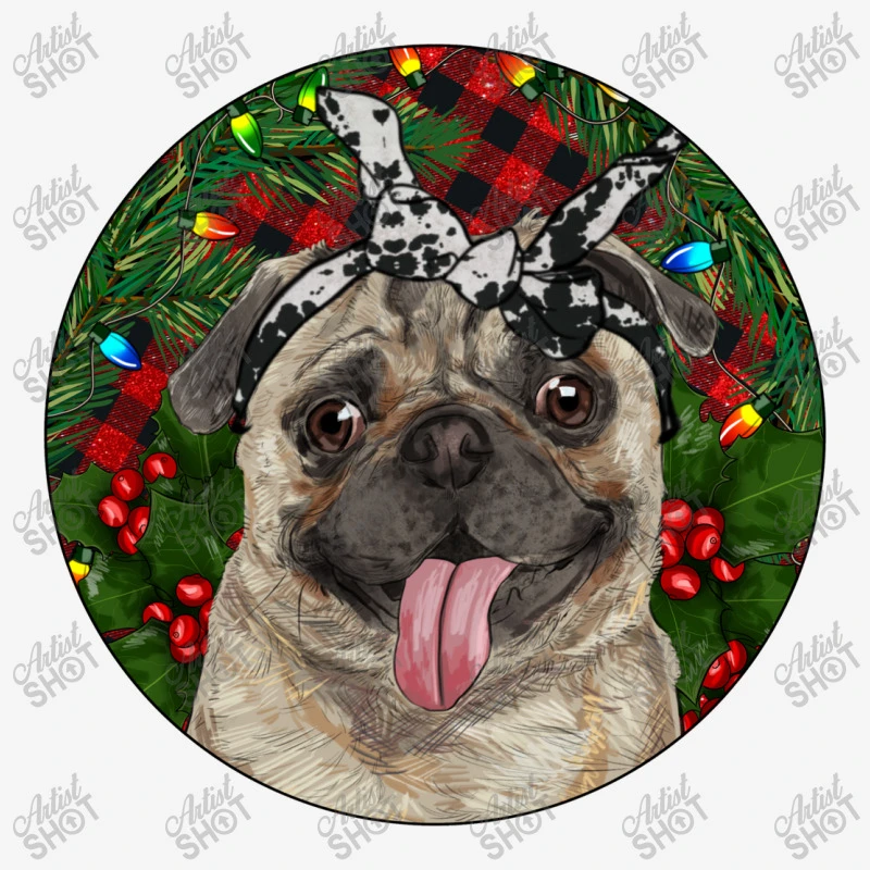 Christmas Pug With Buffalo Plaid License Plate 4 Christmas Pug With Buffalo Plaid License Plate - Image 2