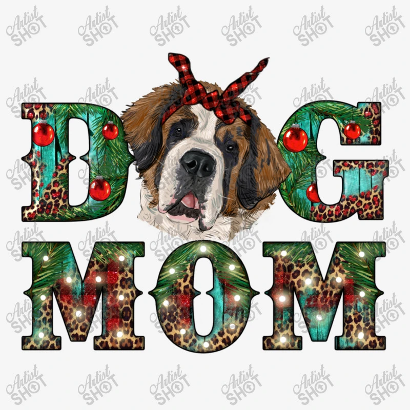 Western Christmas Dog Mom St Bernard Tote Bags 5 Western Christmas Dog Mom St Bernard Tote Bags - Image 3