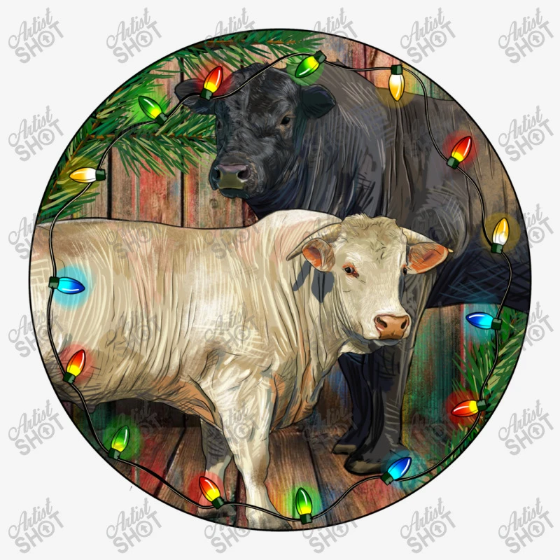 Christmas Charolais Bull And Black Angus Bull Tote Bags 5 Christmas Charolais Bull And Black Angus Bull Tote Bags - Image 3