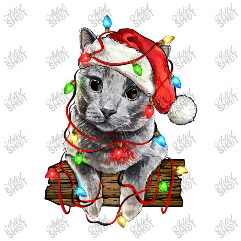 Christmas Russian Blue Cat Stainless Steel Water Bottle 5 Christmas Russian Blue Cat Stainless Steel Water Bottle - Image 3