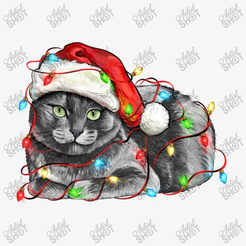Christmas Russian Blue Cat Fanny Pack 4 Christmas Russian Blue Cat Fanny Pack - Image 2