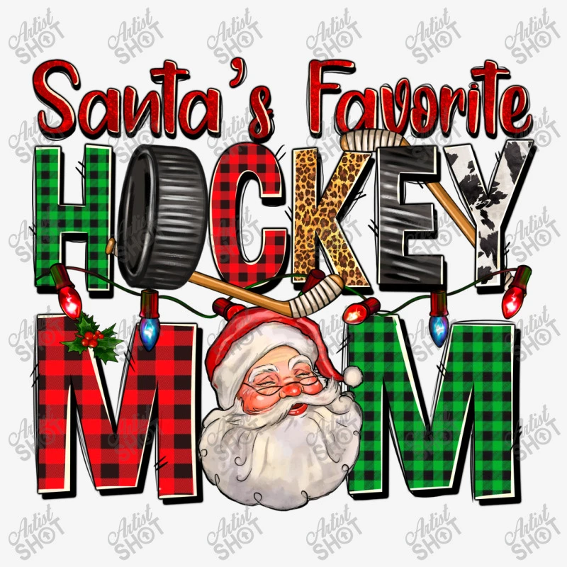 Santa's Favorite Hockey Mom Christmas Tote Bags 5 Santa's Favorite Hockey Mom Christmas Tote Bags - Image 3