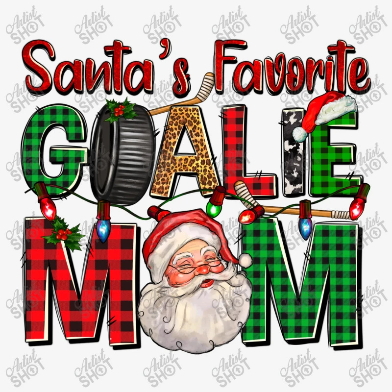 Santa's Favorite Hockey Goalie Mom Christmas Tote Bags 5 Santa's Favorite Hockey Goalie Mom Christmas Tote Bags - Image 3