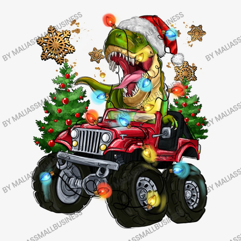 Christmas T-rex With Monster Truck License Plate 4 Christmas T-rex With Monster Truck License Plate - Image 2
