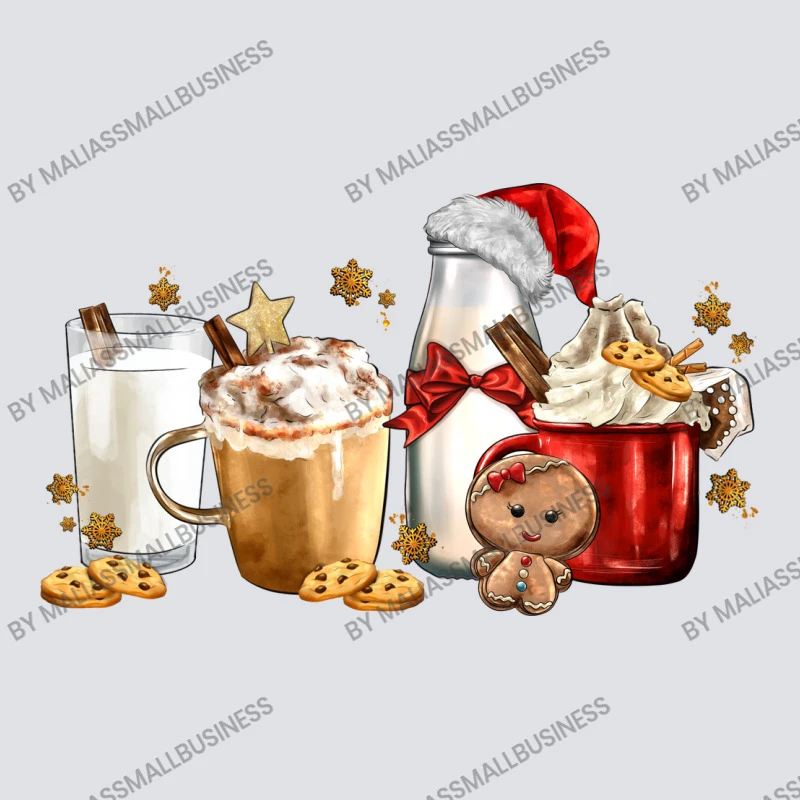 Christmas Milk And Cookie Latte Coffee Cups Bucket Hat 4 Christmas Milk And Cookie Latte Coffee Cups Bucket Hat - Image 2