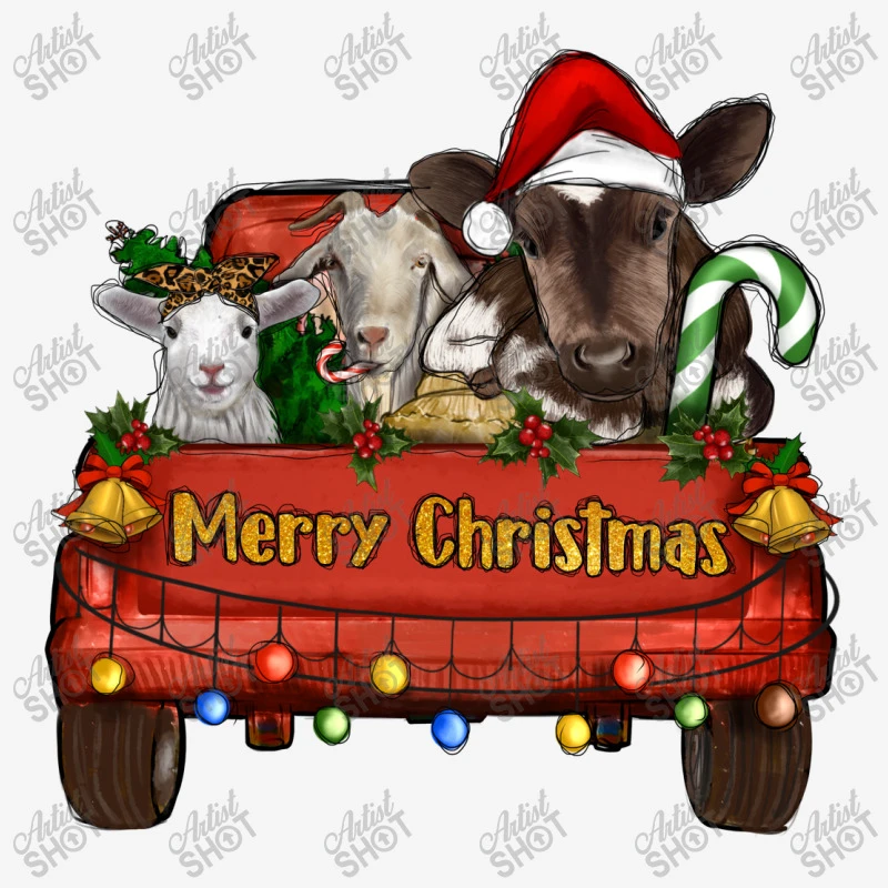 Merry Christmas Truck Farm Animals Travel Mug 5 Merry Christmas Truck Farm Animals Travel Mug - Image 3