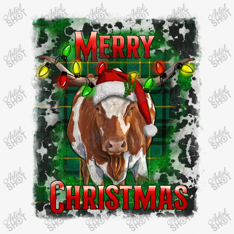 Western Merry Christmas Longhorn Cow Accessory Pouches 5 Western Merry Christmas Longhorn Cow Accessory Pouches - Image 3