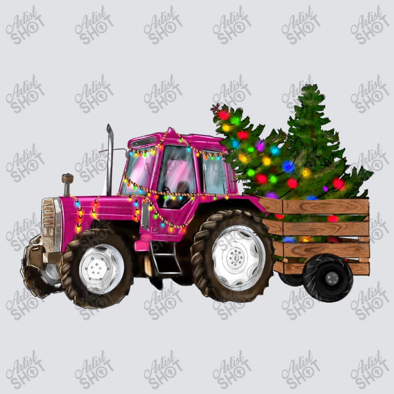 Pink Christmas Farm Tractor Bucket Hat 4 Pink Christmas Farm Tractor Bucket Hat - Image 2