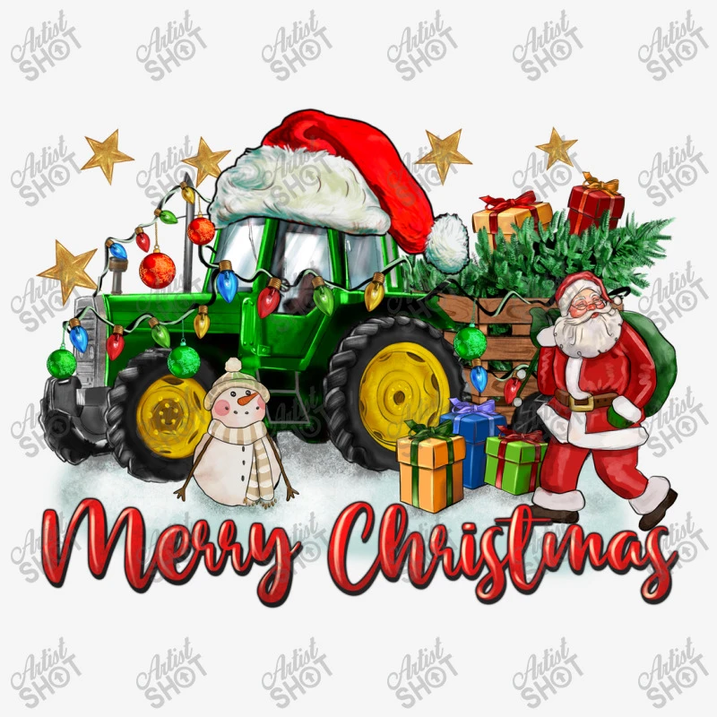 Christmas Green Tractor With Santa And Snowman Travel Mug 5 Christmas Green Tractor With Santa And Snowman Travel Mug - Image 3
