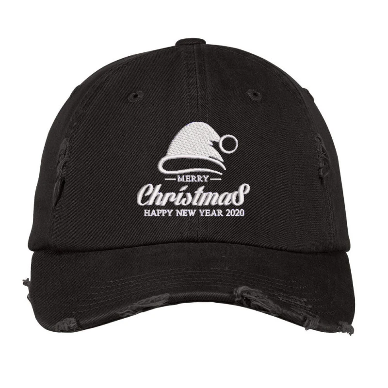 Merry Christmas Embroidered Hat Distressed Cap 3 Merry Christmas Embroidered Hat Distressed Cap