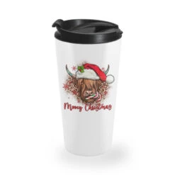 Mooey Christmas Cow Travel Mug