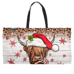 Merry Christmas Cow Weekender Totes