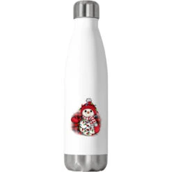 Christmas Snowman Lights Stainless Steel Water Bottle