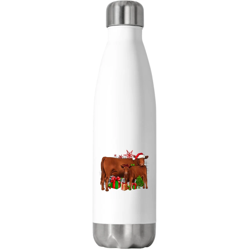 Christmas Gelbvieh Stainless Steel Water Bottle 3 Christmas Gelbvieh Stainless Steel Water Bottle