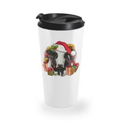 Christmas Holstein Travel Mug