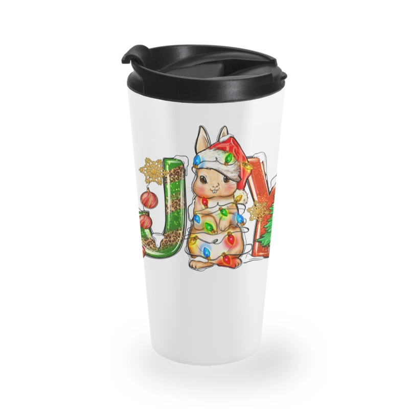 Joy Christmas Rabbit Travel Mug 3 Joy Christmas Rabbit Travel Mug