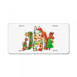 Joy Christmas Rabbit License Plate