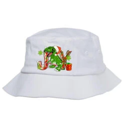 Joy Christmas T-Rex Bucket Hat