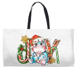 Joy Christmas Hippopotamus Weekender Totes
