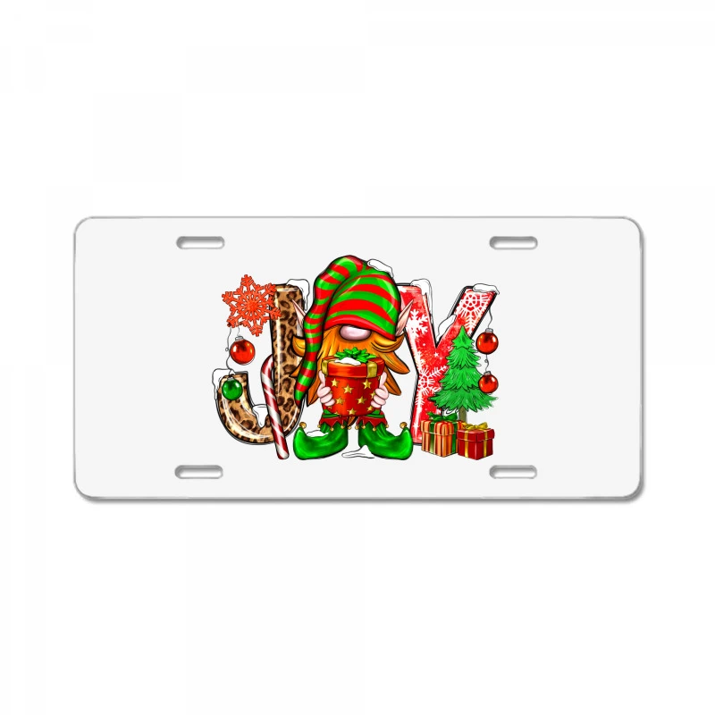 Joy Christmas Elf Gnome License Plate 3 Joy Christmas Elf Gnome License Plate