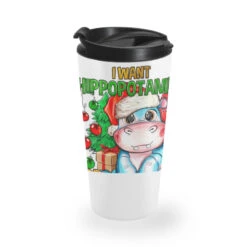I Want Hippopotamus For Christmas Travel Mug