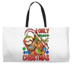 I Only Move Fast On Christmas Sloth Weekender Totes