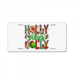 Holly Jolly Vibes With Christmas Candies License Plate