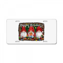 Happy Holidays Gnomes Christmas License Plate