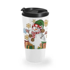 Snowman Merry Christmas Travel Mug